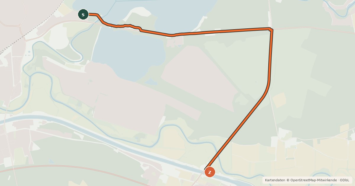 Kartenübersicht der Radroute Radroute 18-34