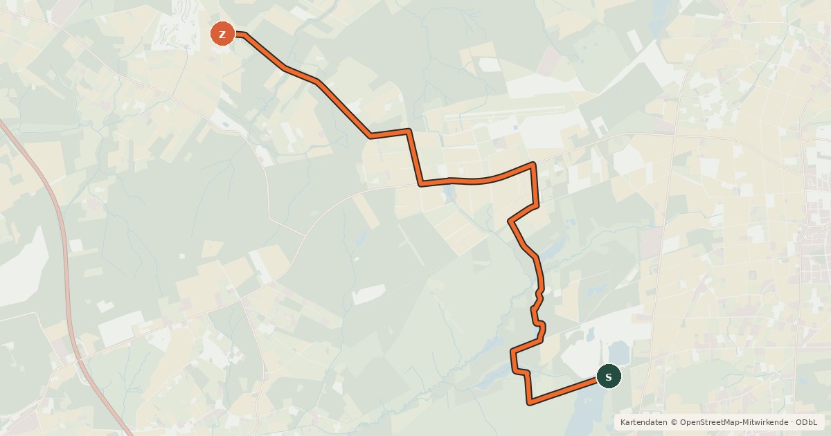 Kartenübersicht der Radroute Radroute 18-74