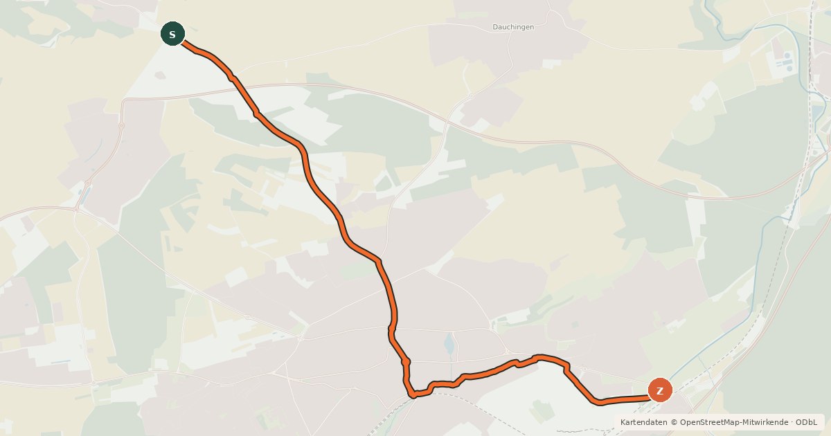 Kartenübersicht der Radroute Radroute 19-29