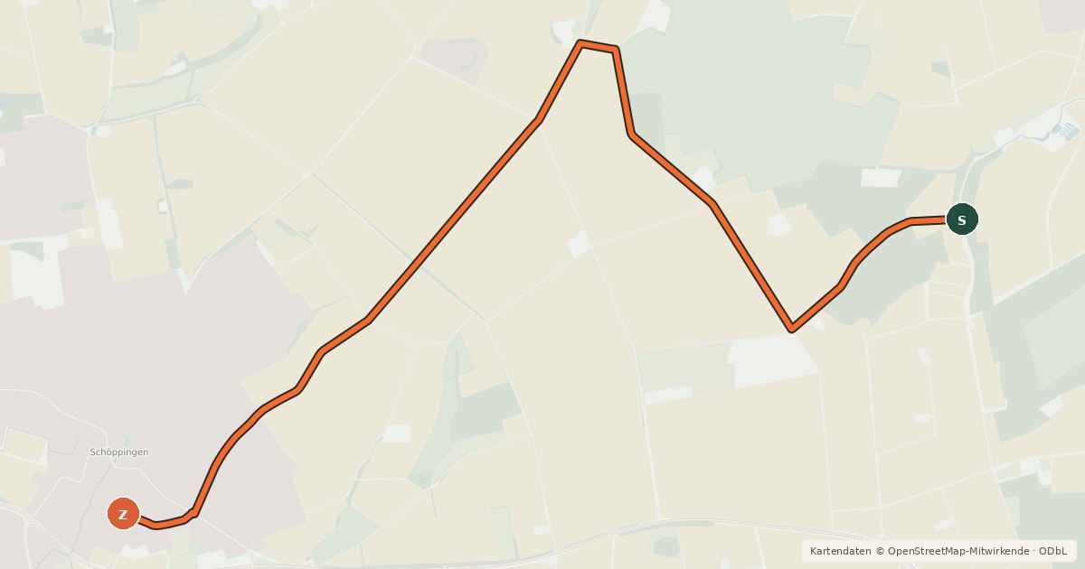 Kartenübersicht der Radroute Radroute 2-10