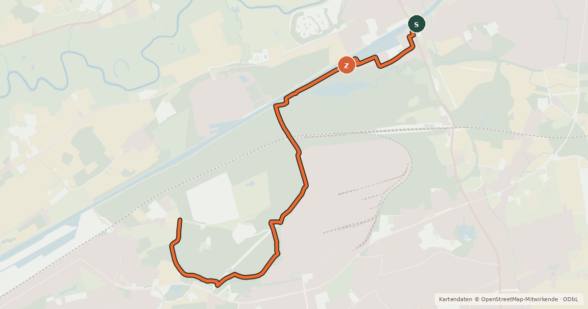 Kartenübersicht der Radroute Radroute 2-19