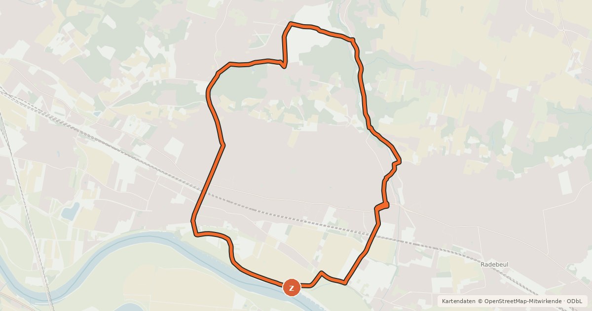 Kartenübersicht der Radroute Radroute 2