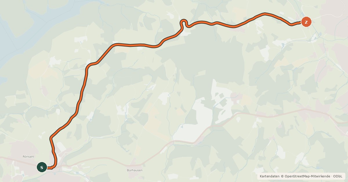 Kartenübersicht der Radroute Radroute 20-23