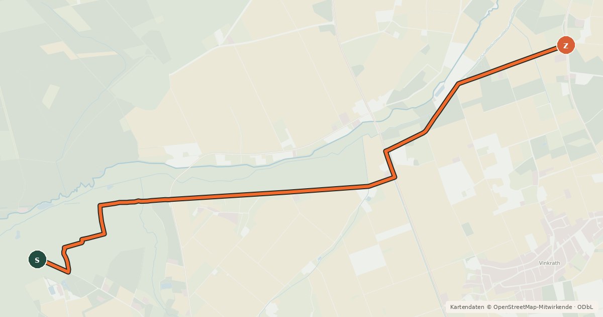 Kartenübersicht der Radroute Radroute 21-44