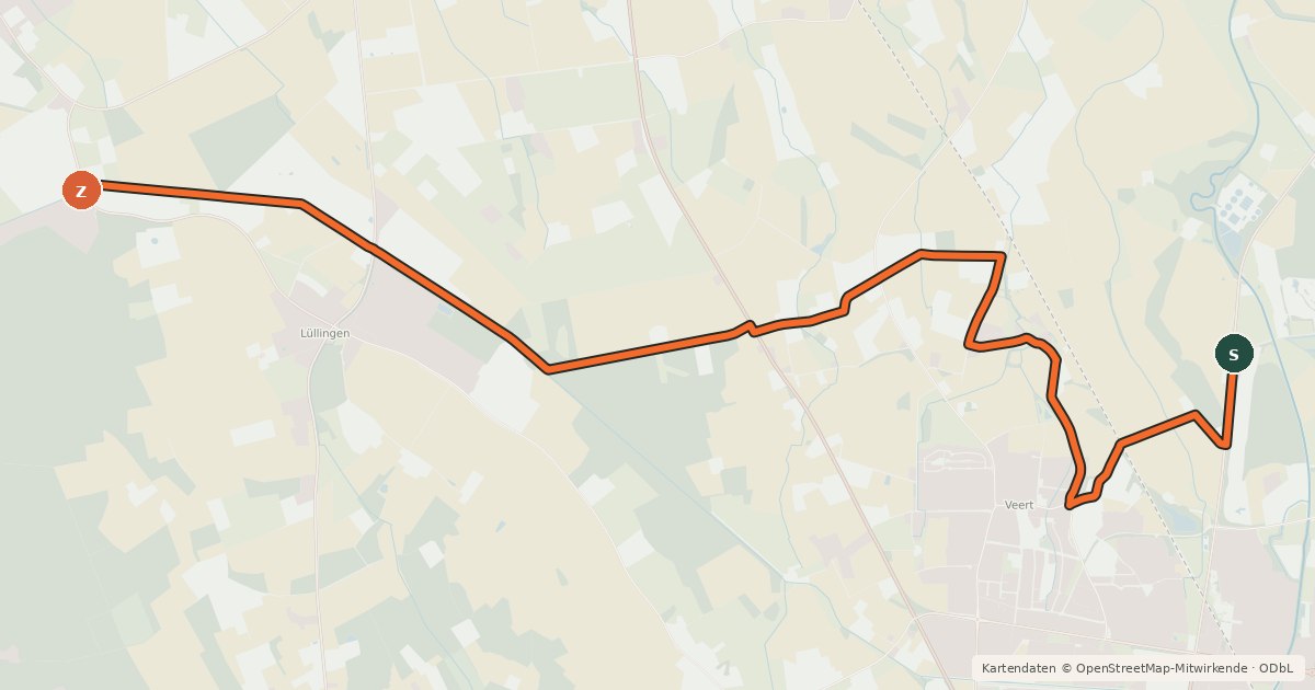 Kartenübersicht der Radroute Radroute 21-46