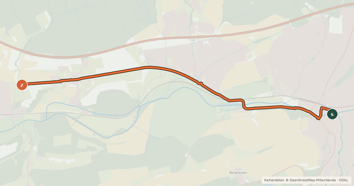 Kartenübersicht der Radroute Radroute 22-28