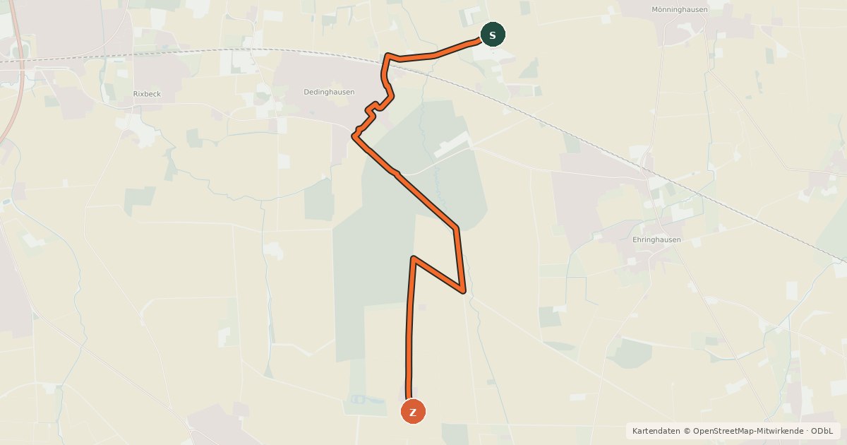 Kartenübersicht der Radroute Radroute 23-24