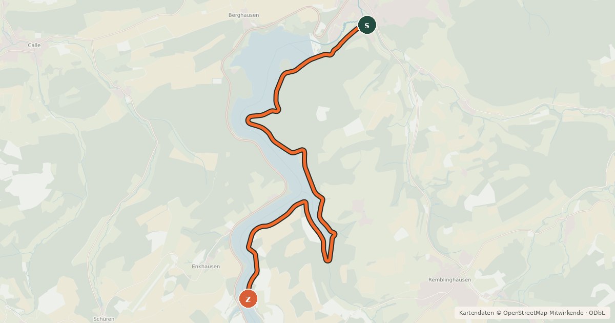 Kartenübersicht der Radroute Radroute 23-27