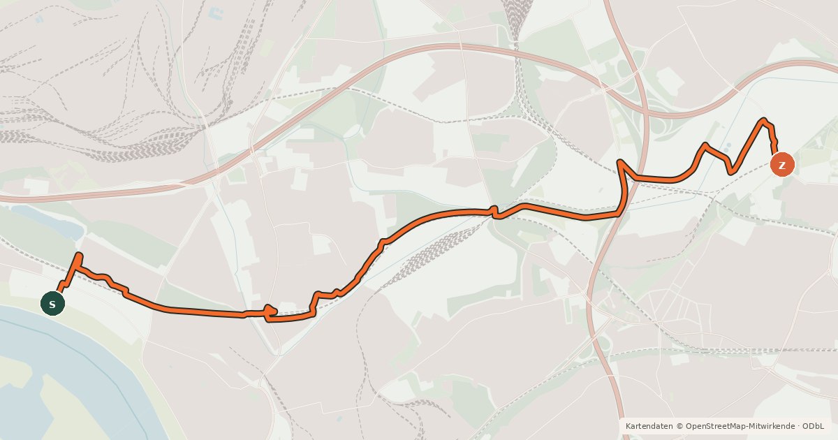 Kartenübersicht der Radroute Radroute 24-25