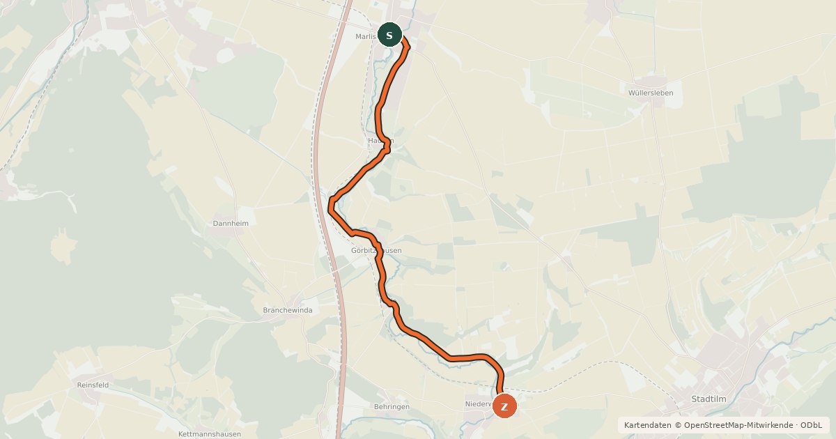 Kartenübersicht der Radroute Radroute 24-40