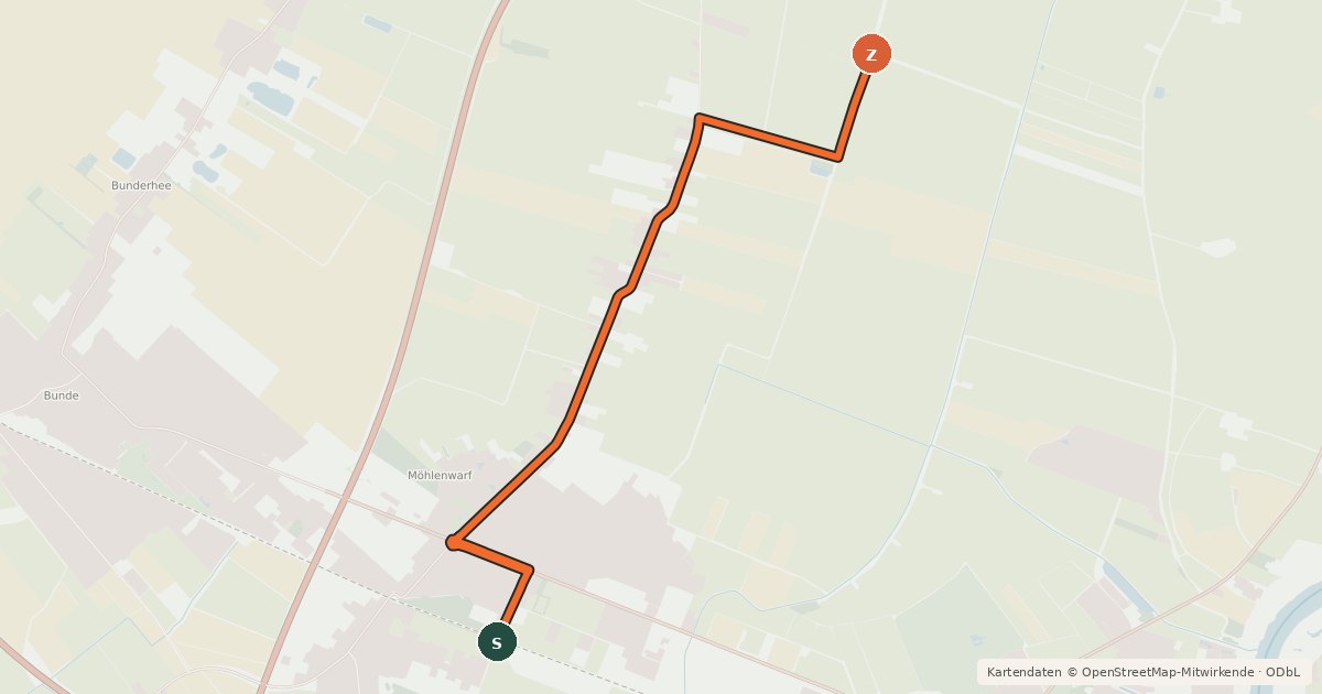 Kartenübersicht der Radroute Radroute 26-29