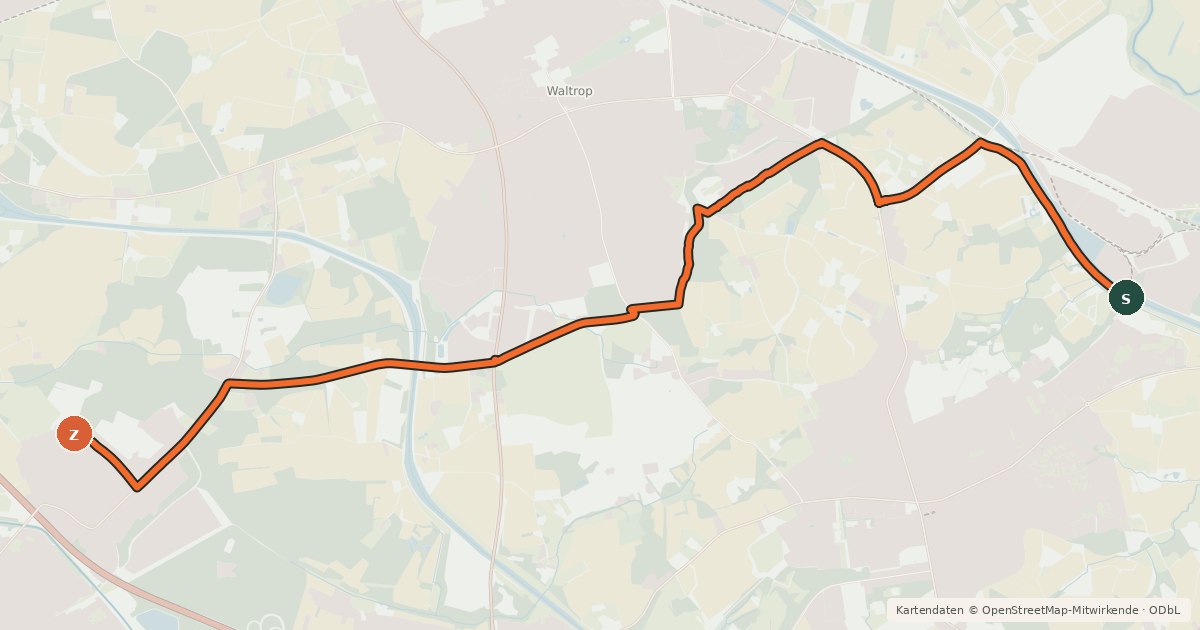 Kartenübersicht der Radroute Radroute 26-30