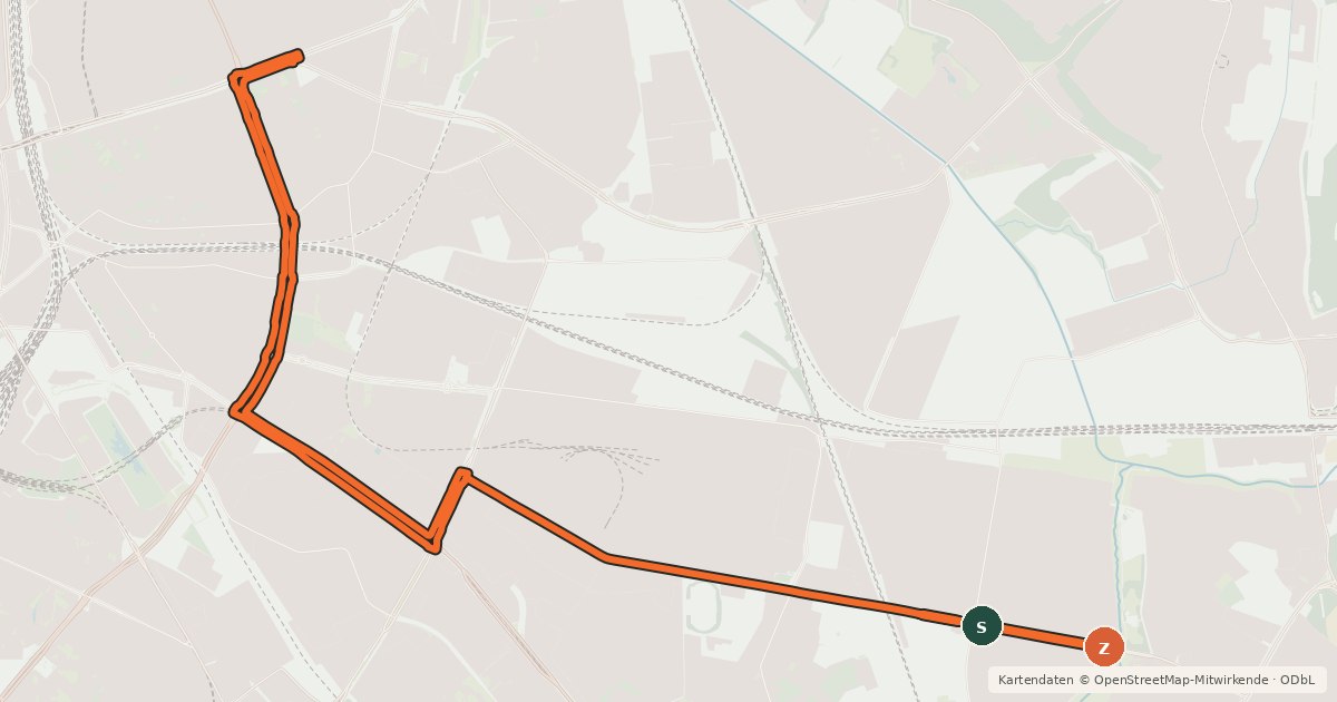 Kartenübersicht der Radroute Radroute 26-42