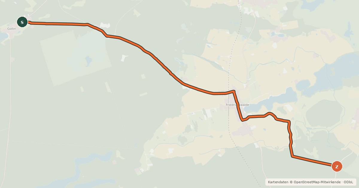 Kartenübersicht der Radroute Radroute 26-52