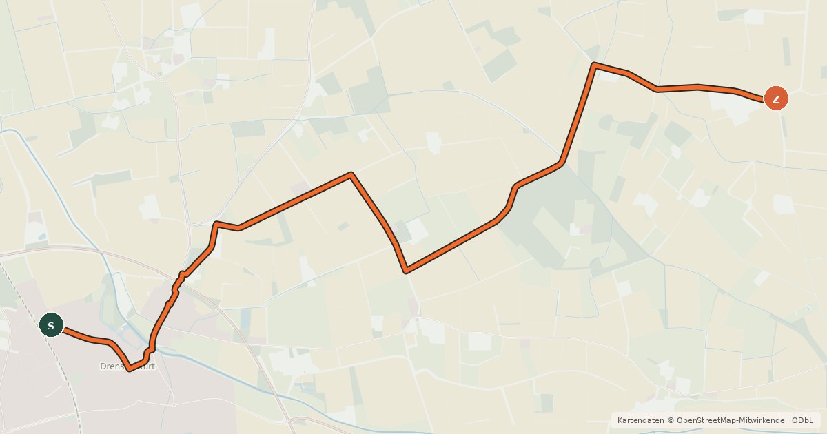 Kartenübersicht der Radroute Radroute 26-62
