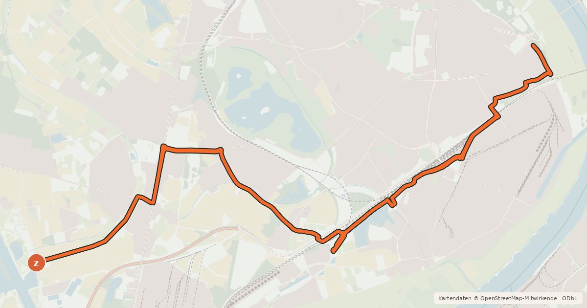 Kartenübersicht der Radroute Radroute 27-34