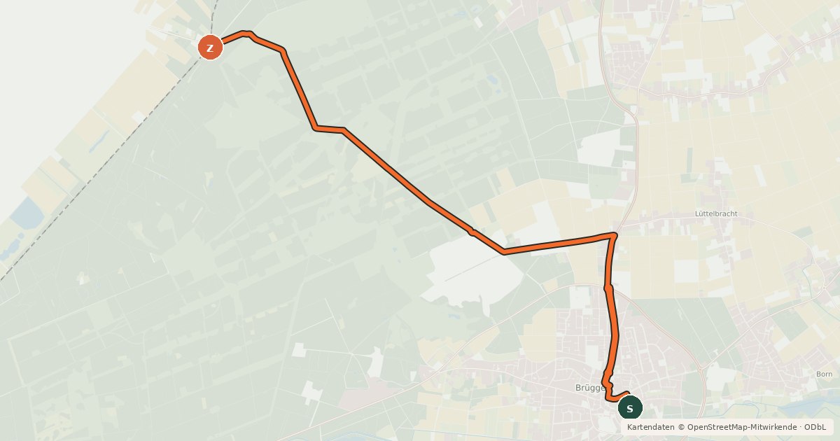 Kartenübersicht der Radroute Radroute 27-53