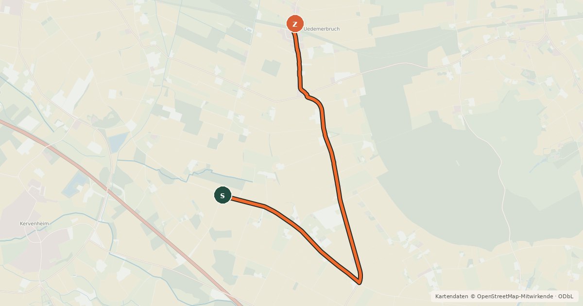 Kartenübersicht der Radroute Radroute 27-63