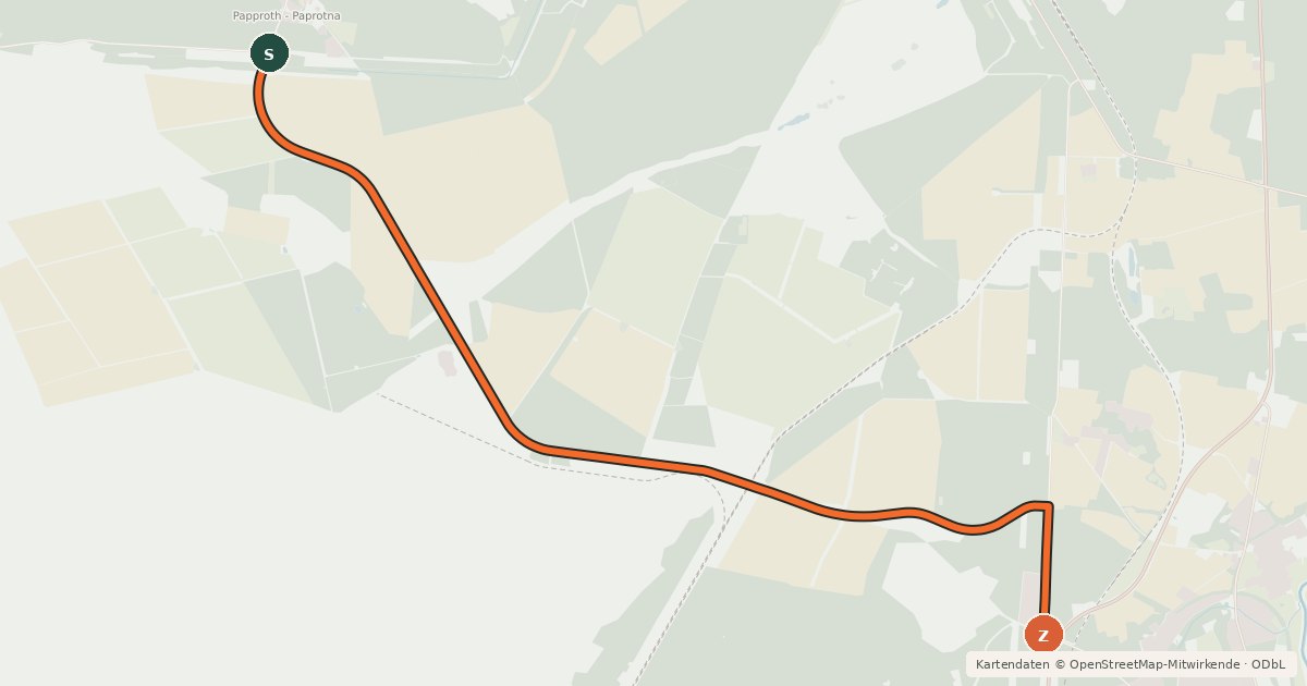 Kartenübersicht der Radroute Radroute 28-29
