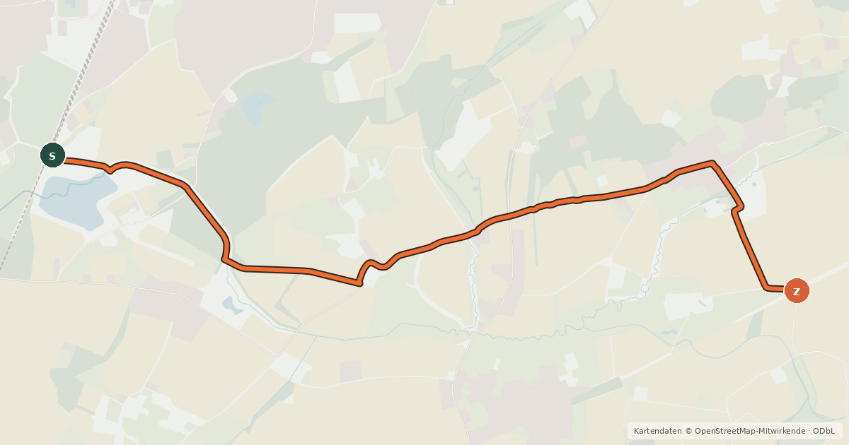 Kartenübersicht der Radroute Radroute 28-29
