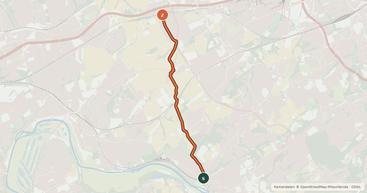 Kartenübersicht der Radroute Radroute 28-50