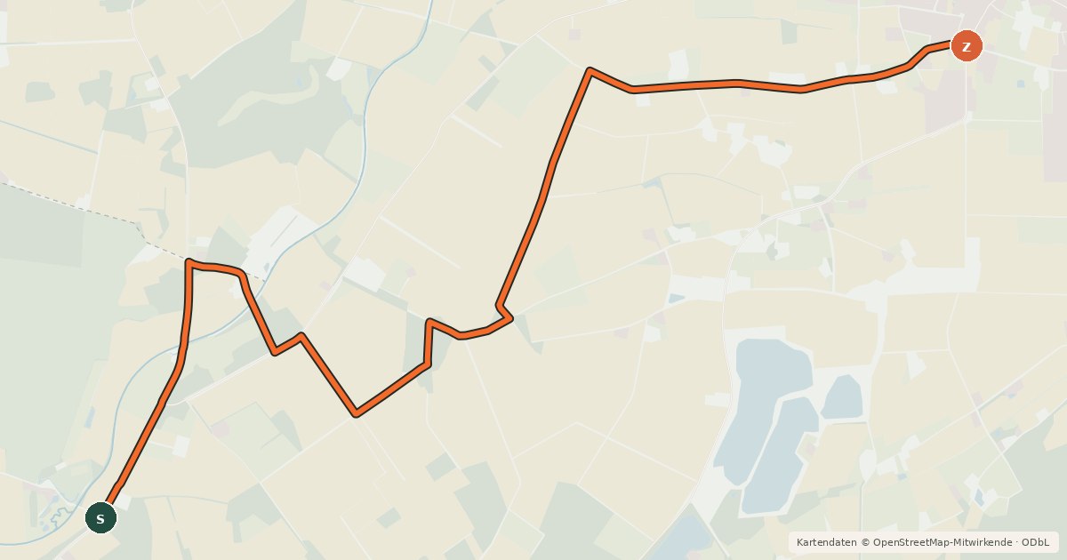 Kartenübersicht der Radroute Radroute 28-86