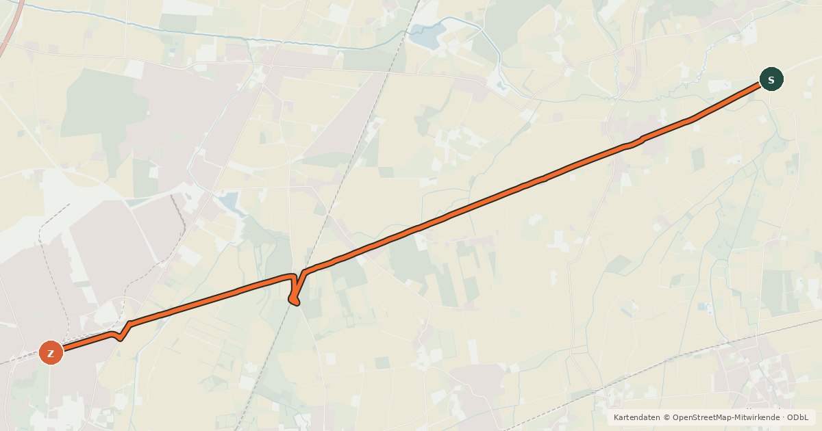 Kartenübersicht der Radroute Radroute 29-30