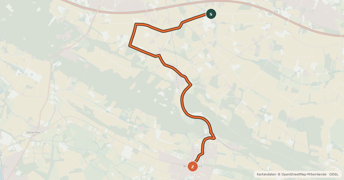 Kartenübersicht der Radroute Radroute 3-35