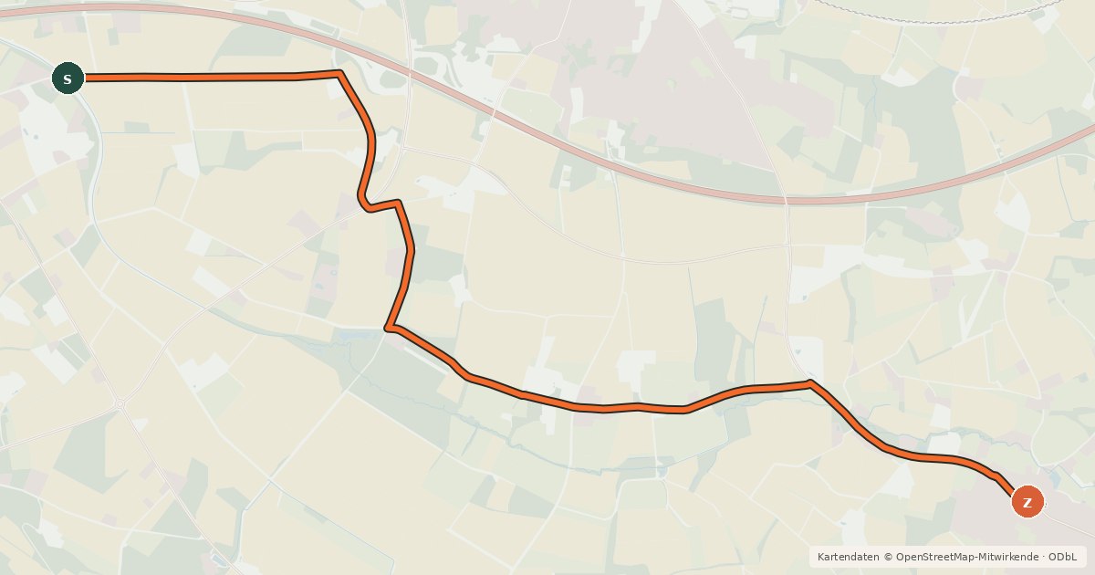 Kartenübersicht der Radroute Radroute 3-37