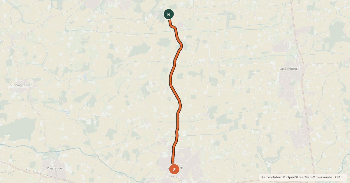 Kartenübersicht der Radroute Radroute 30-63