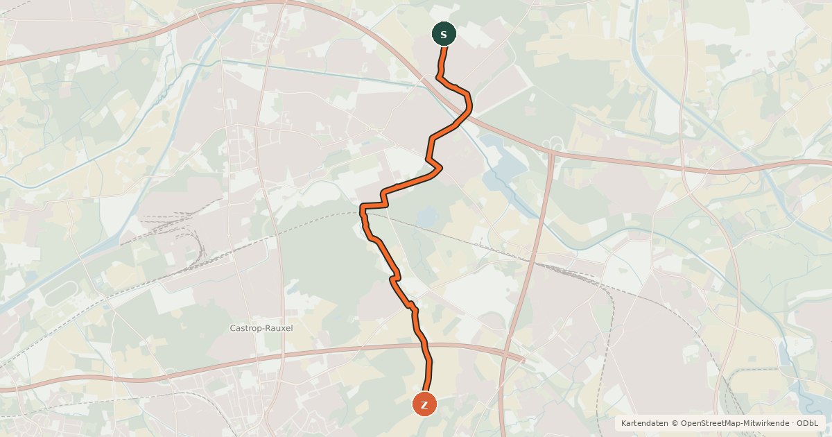 Kartenübersicht der Radroute Radroute 30-76