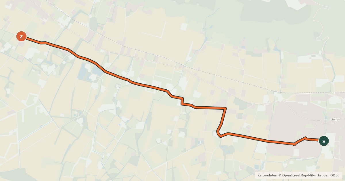 Kartenübersicht der Radroute Radroute 31-33