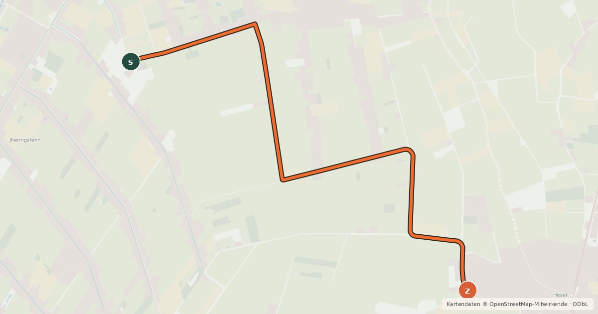 Kartenübersicht der Radroute Radroute 31-62