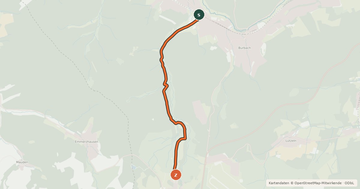 Kartenübersicht der Radroute Radroute 33-34