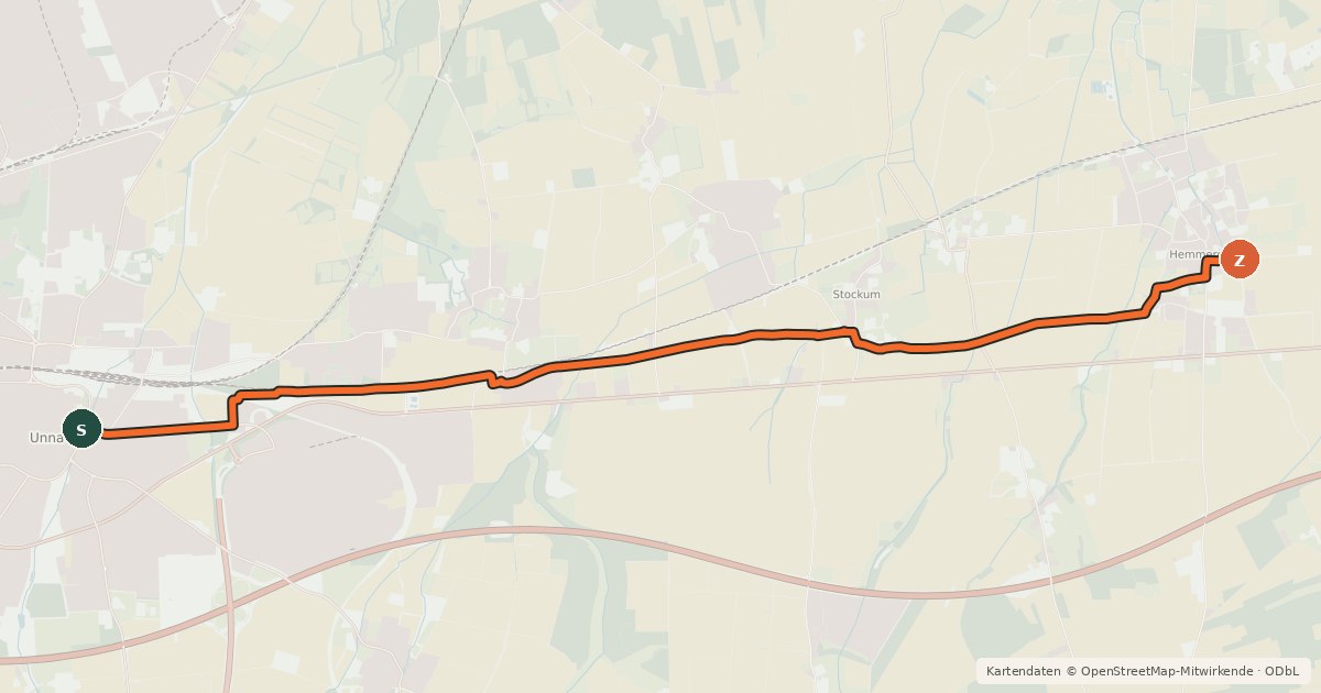 Kartenübersicht der Radroute Radroute 33-35