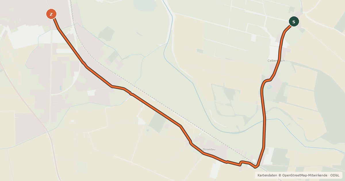 Kartenübersicht der Radroute Radroute 34-69