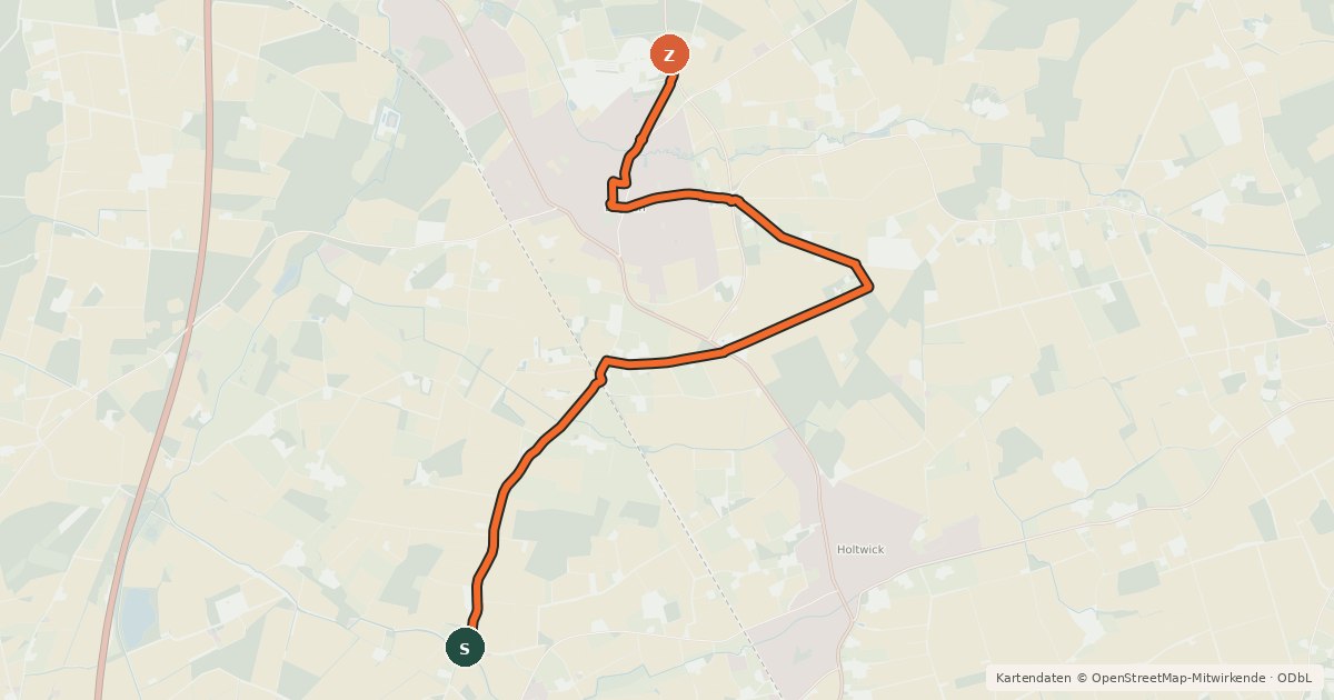Kartenübersicht der Radroute Radroute 35-88