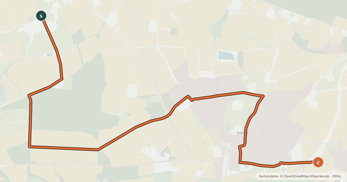 Kartenübersicht der Radroute Radroute 37-41
