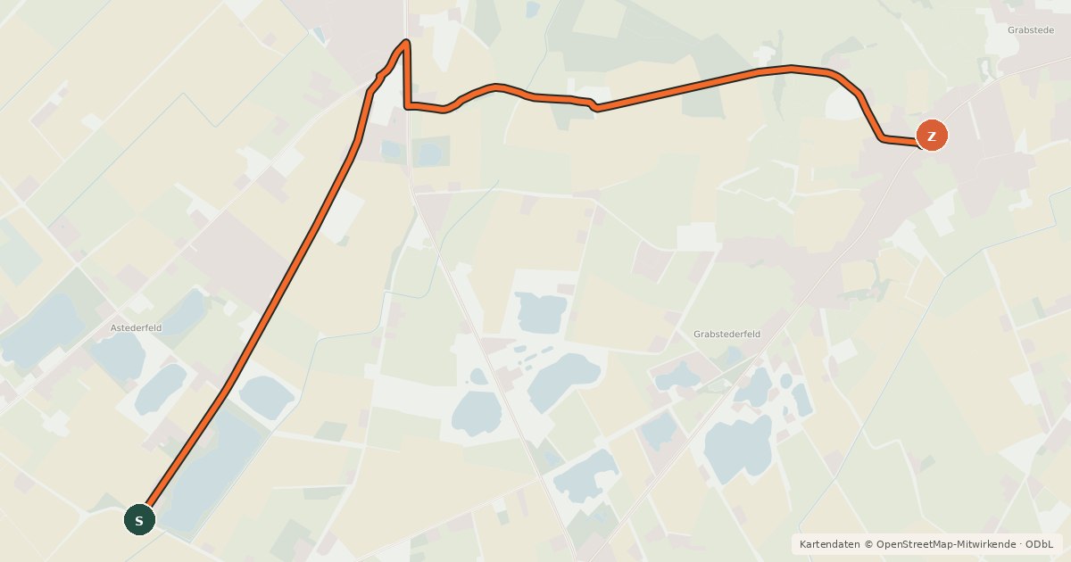 Kartenübersicht der Radroute Radroute 37-42