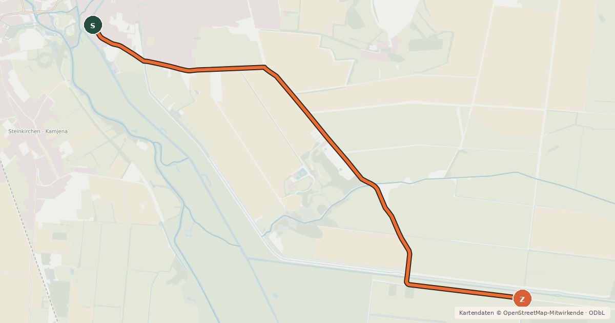 Kartenübersicht der Radroute Radroute 37-77