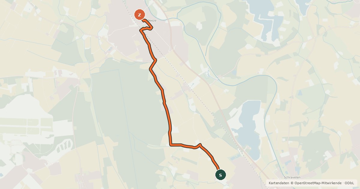 Kartenübersicht der Radroute Radroute 40-41