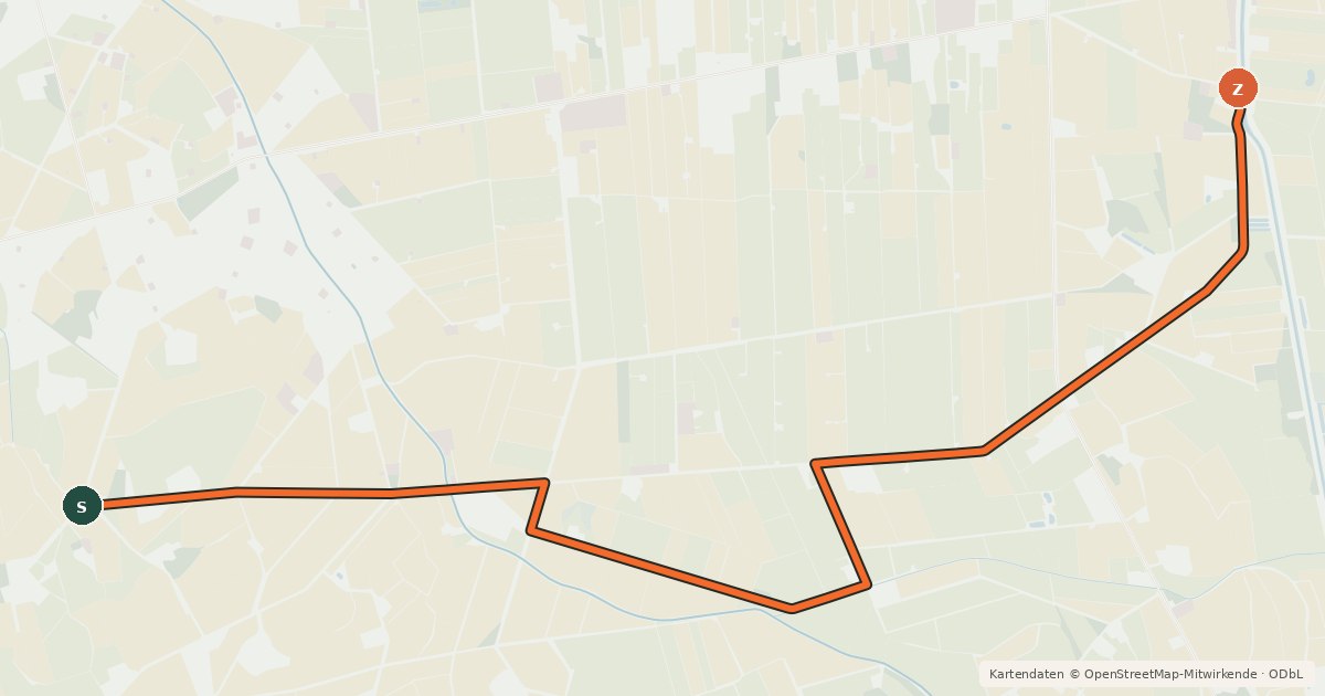 Kartenübersicht der Radroute Radroute 40-47