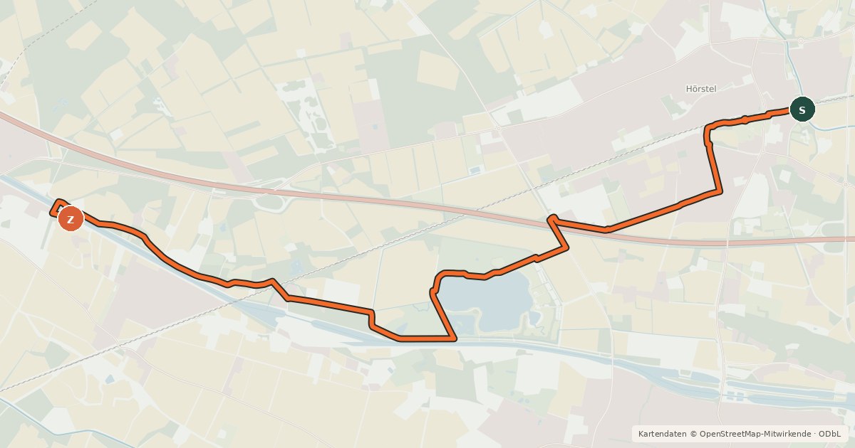 Kartenübersicht der Radroute Radroute 40-64