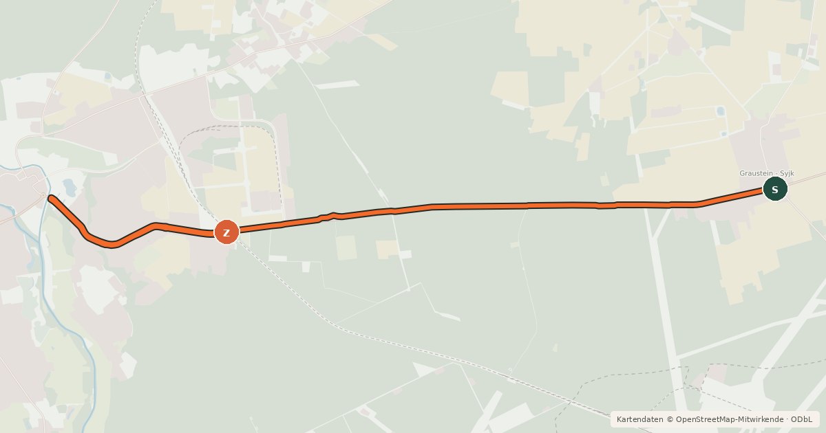 Kartenübersicht der Radroute Radroute 41-63