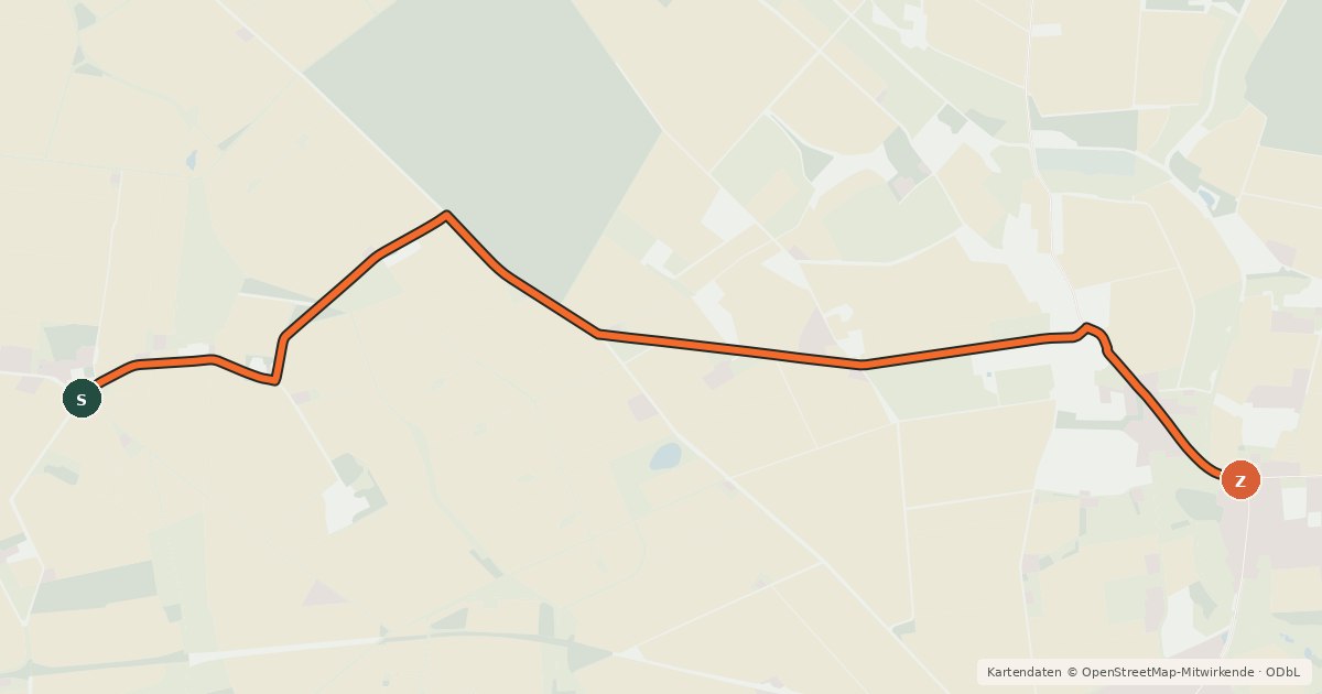 Kartenübersicht der Radroute Radroute 41-64