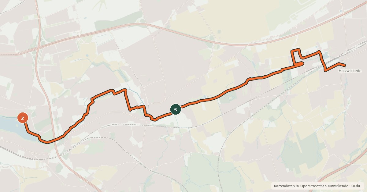 Kartenübersicht der Radroute Radroute 42-46