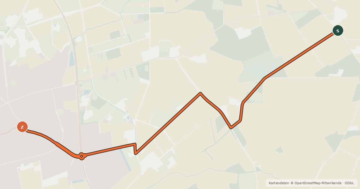 Kartenübersicht der Radroute Radroute 42-63