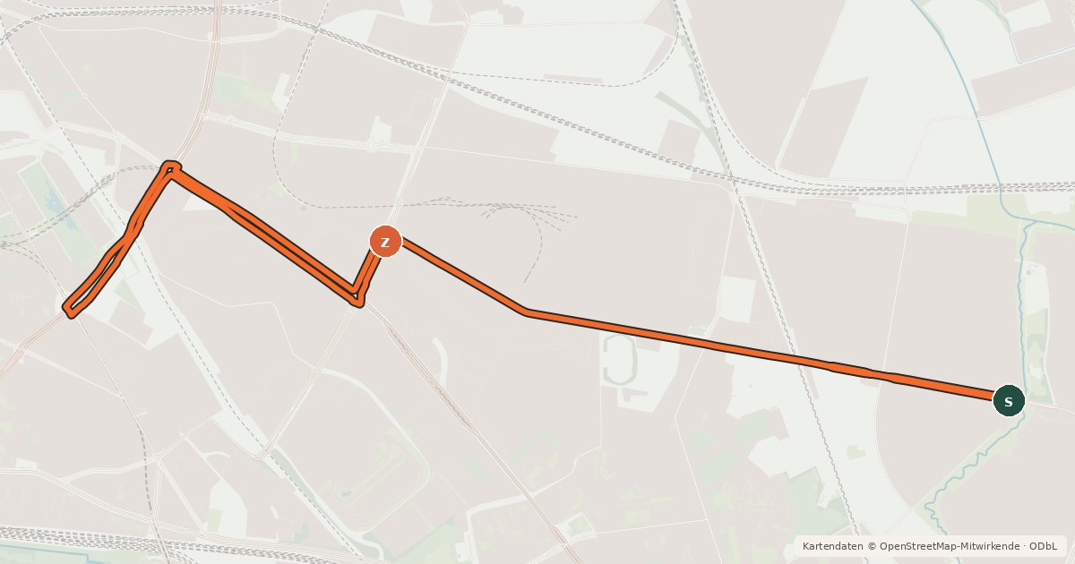 Kartenübersicht der Radroute Radroute 42-88
