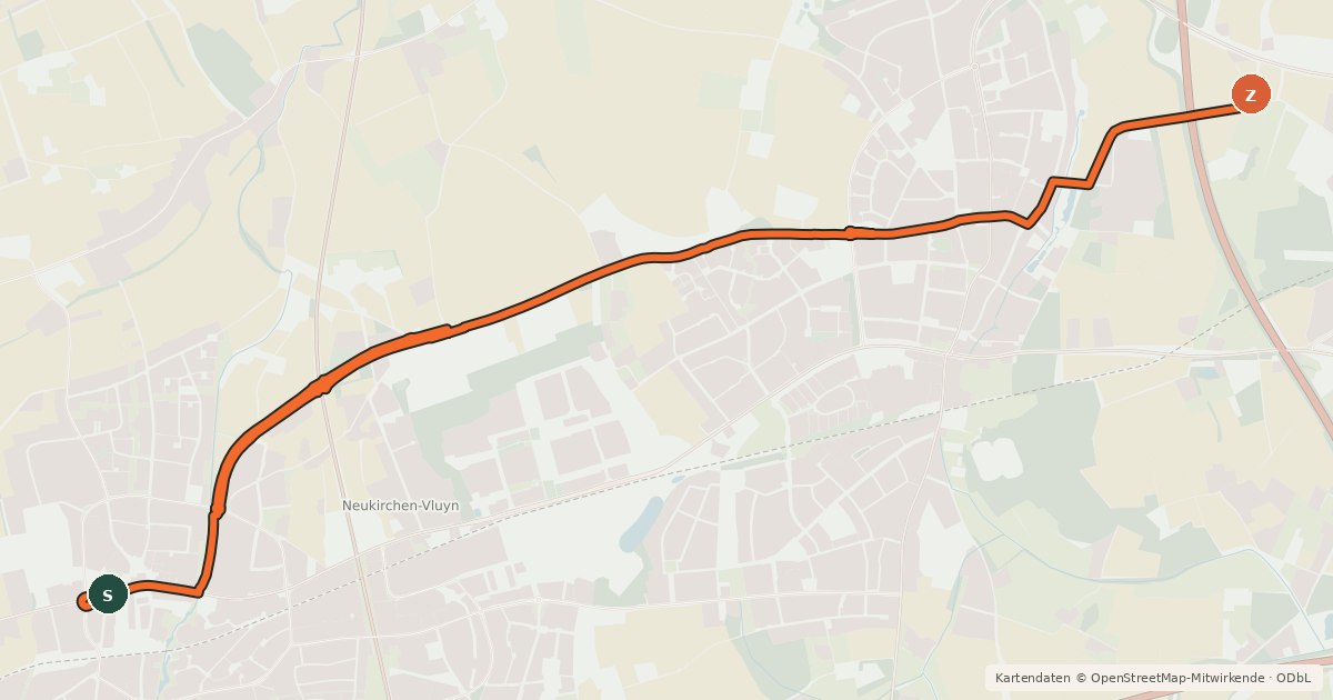 Kartenübersicht der Radroute Radroute 44-45