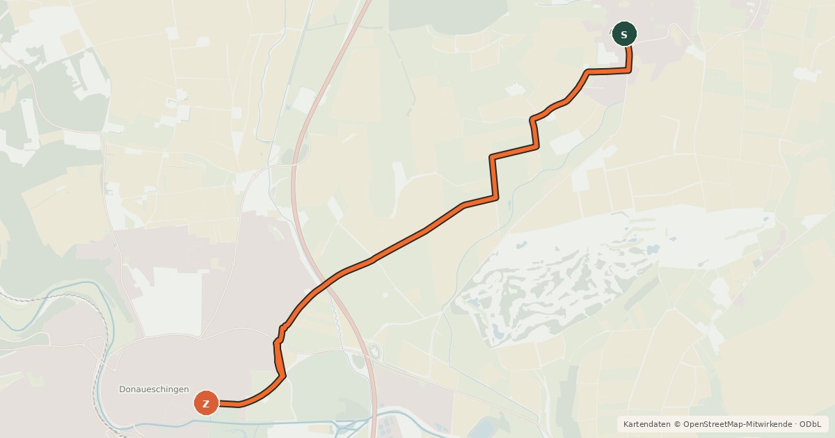 Kartenübersicht der Radroute Radroute 45-53